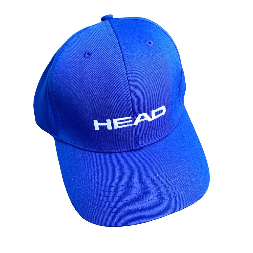 HEAD brand baseball hat cap tennis blue logo pro coach bill sun visor trucker